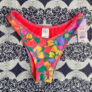 Bright Neon Flora high cut Bikini Bottoms - New With Tags